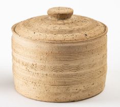*Katherine Pleydell-Bouverie [1895-1985] a stoneware jar and cover of squat cylindrical form