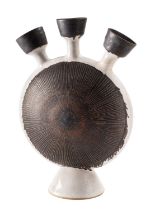 *Dame Lucie Rie DBE [1902-1995] a stoneware composite bottle,