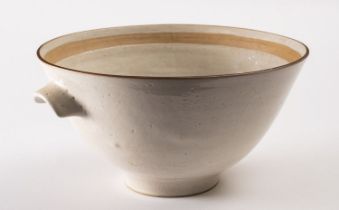 *Dame Lucie Rie DBE [1902-1995] a large white stoneware bowl,