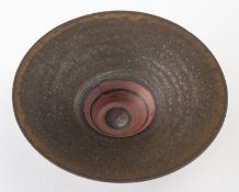 *Dame Lucie Rie DBE [1902-1995] a porcelain bowl, of shallow footed form,