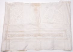 A late 19th/early 20th Century silk tablecloth.
