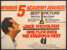 A 1975 Jack Nicholson 'One Flew Over the Cuckoos Nest' film poster.