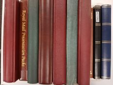 Tub with eleven stamp albums / stock-books including SAFE Hingeless,