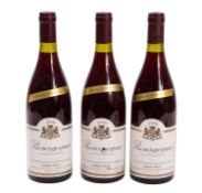 Three bottles of Bourgogne Joseph Poty Gevrey Chambertin 1990.