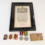 A WWII medal group awarded to S.C. Halliwell.
