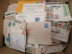 Box with large quantity (hundreds) of early to mid-period covers and postal history,