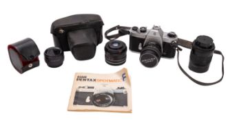 An Asahi Pentax Spotmatic F camera outfit.