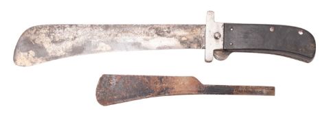 A WWII period Camillus folding escape machete,