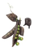 Three boxed Richard Cooper limited Edition bronze 'Peas in Pod',
