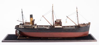 A cased scale model of the SS 'Ashfield',