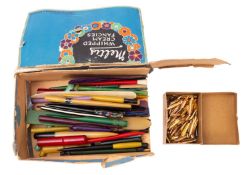 A collection early 20th century celluloid and similar dipping pens,