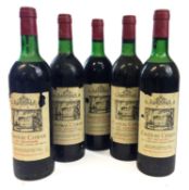 Five bottles of Chateau Citran Cru Bourgeois 1983.
