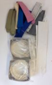 A collection of various gentlemans shirt collars. In a range of colours and sizes etc.