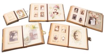 Six Victorian Carte de Visite albums and contents.