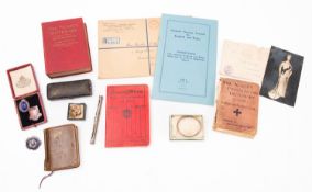 A collection of British Nursing service badges and ephemera relating to Miss Martha E Rawson,