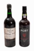A bottle of Taylors 1970 vintage port.