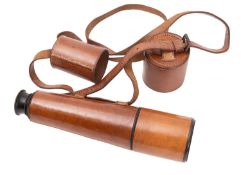 A later cased 'The Target' three draw telescope, maker Aitchinson, London, No.