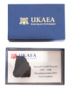 A piece of core graphite from the Harwell Gleep nuclear reactor.