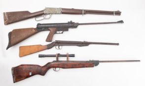 A Webley & Scott 'Webley MKIV' air rifle and a Spanish .