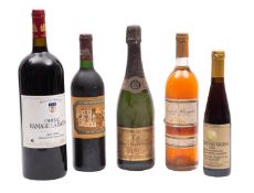 A Bottle of Muscat de Rivesaltes, n.d, a magnum of Ch. Ramage La Batissse, 1990, a bottle of Ch.