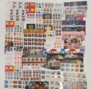 Great Britain 1st class self adhesive stamps in booklets, panes etc. Never used x 424.