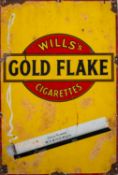A Wills Gold Flake Cigarettes enamel sign.