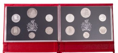 A collection of proof coin sets.