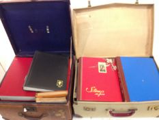 A large accumulation of stamps in albums,