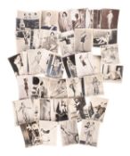 A collection of 'Modern Beauties' cigarette cards.