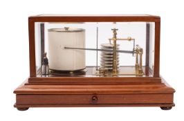A mahogany cased barograph, maker Short & Mason, London,