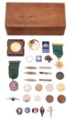 Four WWII Free French supporters lapel badges,