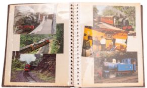 A collection of early 20th century and later postcards, mostly GB trains an GB topographical,