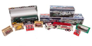 Five Hess diecast vehicle sets.