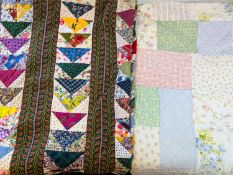Two 20th Century patchwork quilts.