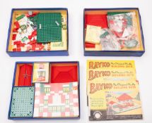 Three Bayko no, 1 building sets. All boxed, unchecked for completeness.