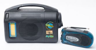 A late 20th century Baygen Freeplay wind-up radio,
