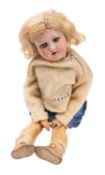 An early 20th Century Armand Marseille bisque head doll.