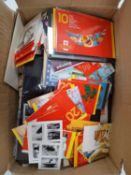 GB box of pre-decimal and decimal new issues in blocks and multiples in envelopes,