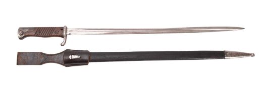 A Peruvian S98 pattern bayonet, maker Simson & Co, Shul,