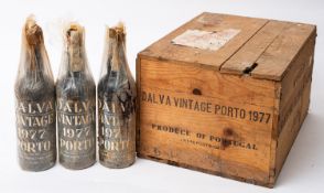 Eleven bottles of Dalva Vintage Port, 1977 in owc.