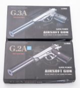 A Model G.2A 6mm airsoft pistol and a Model G.