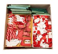 A mixed collection of Bayko building accessories.