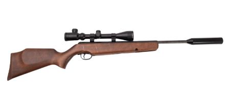 A Webley Xocet break barrel air rifle.