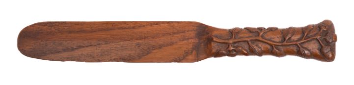 A late 19th century treen page turner constructed from the timbers of HMS 'Eurydice',