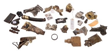 A collection of salvage from WWII German aircraft.