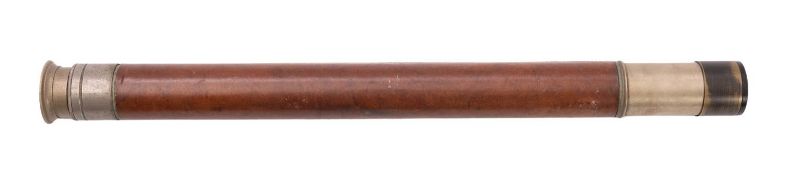 A 20th Century leather cased single draw telescope.