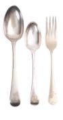 A late 19th century silver plated Transport Services dessert spoon,
