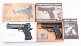 A KWC Model 1911-A1 airsoft pistol in original box,