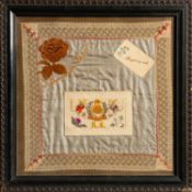 A WWI period silk embroidery ' From Jack to Mother.