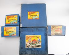 Four Bayko building sets. Including nos. 1, 1X, 2X and 4, all boxed, unchecked for completeness.